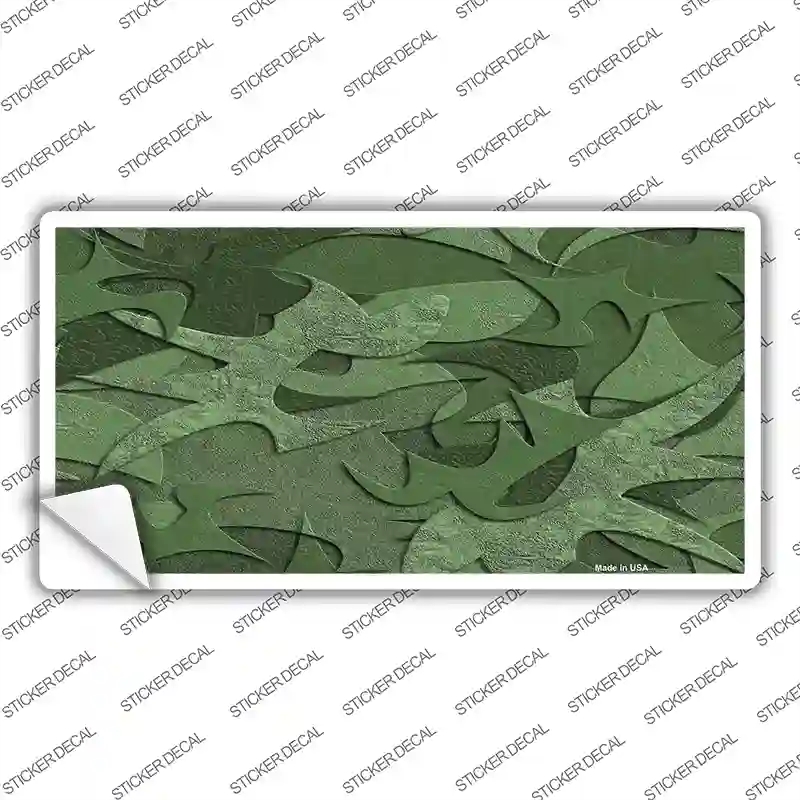 LP-5081s-L Green Camouflage Novelty Sticker Decal, Large