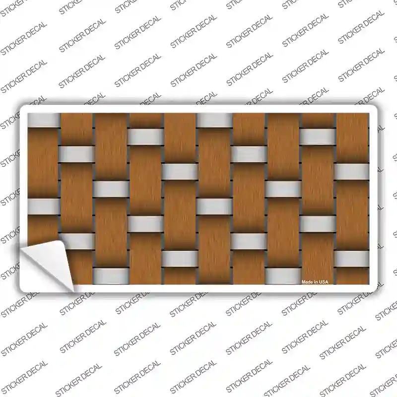 LP-5090s-S Weave Brown & Gray Novelty Sticker Decal, Small