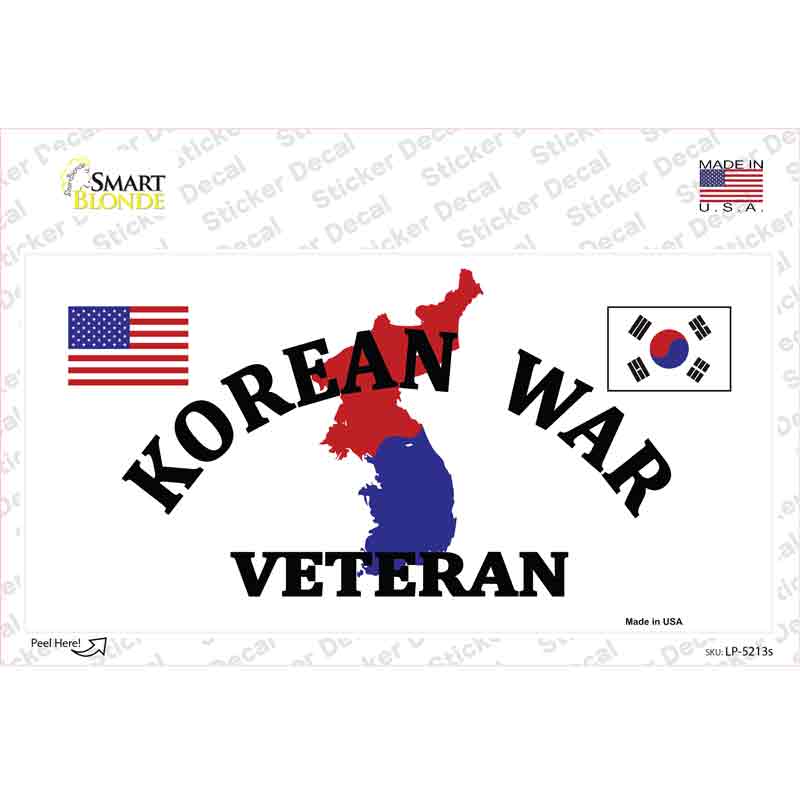 LP-5213s-M Korean War Veteran Novelty Sticker Decal, Medium