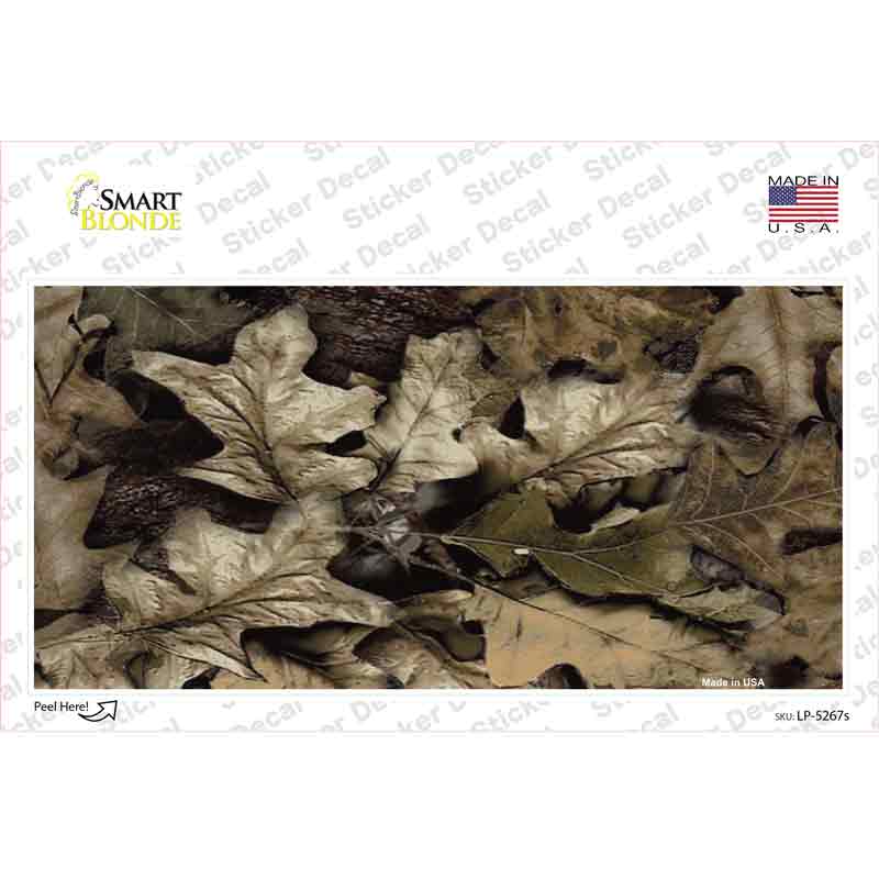 LP-5267s-M Fallen Leaves Camo Novelty Sticker Decal, Medium