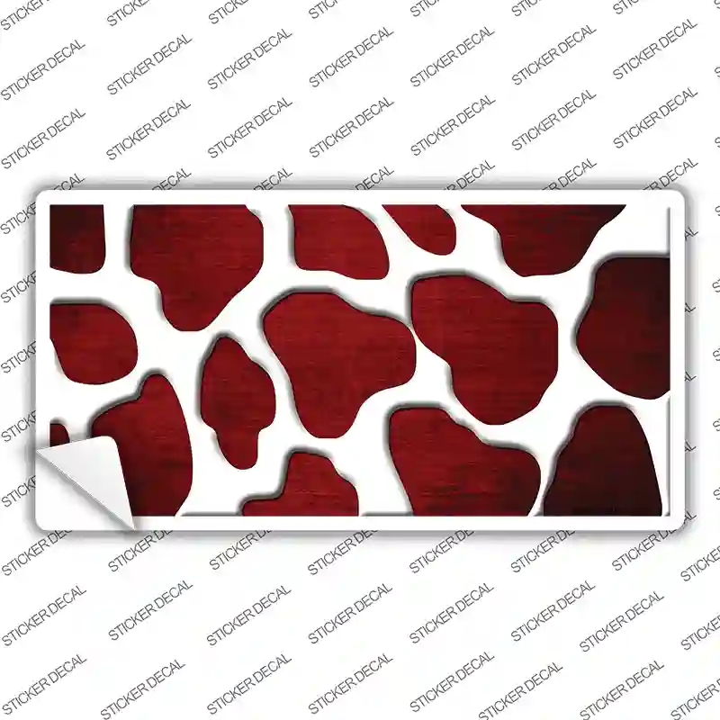 LP-7007s-XL Red White Giraffe Oil Rubbed Novelty Sticker Decal, Extra Large