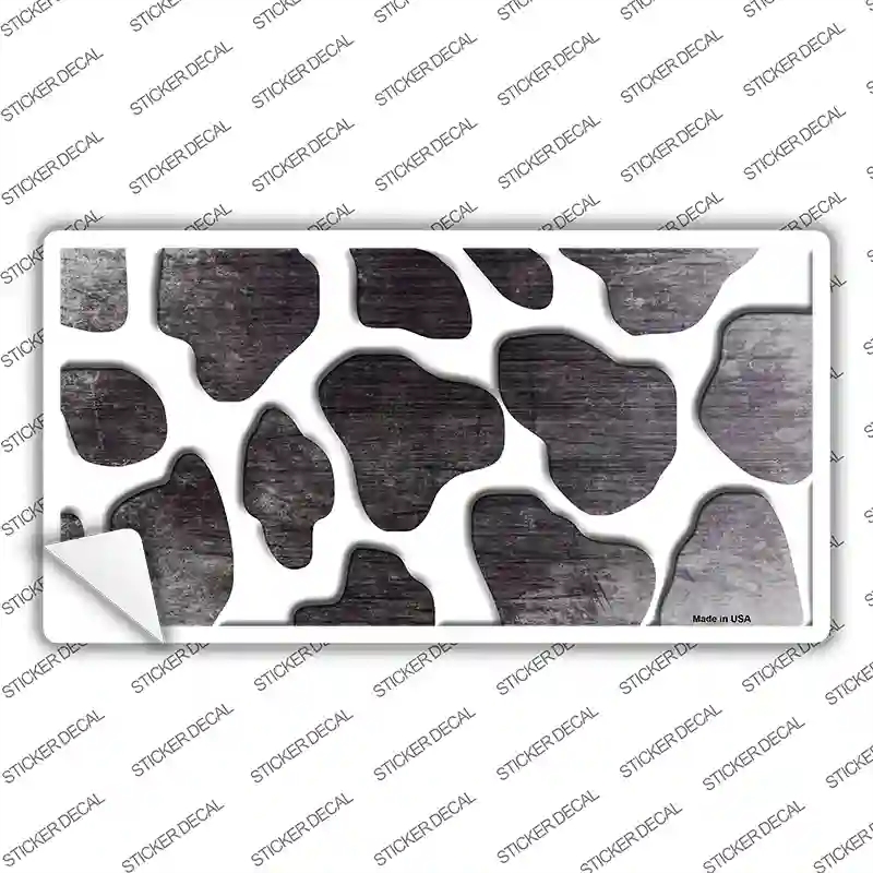 LP-7008s-L Black White Giraffe Oil Rubbed Novelty Sticker Decal, Large