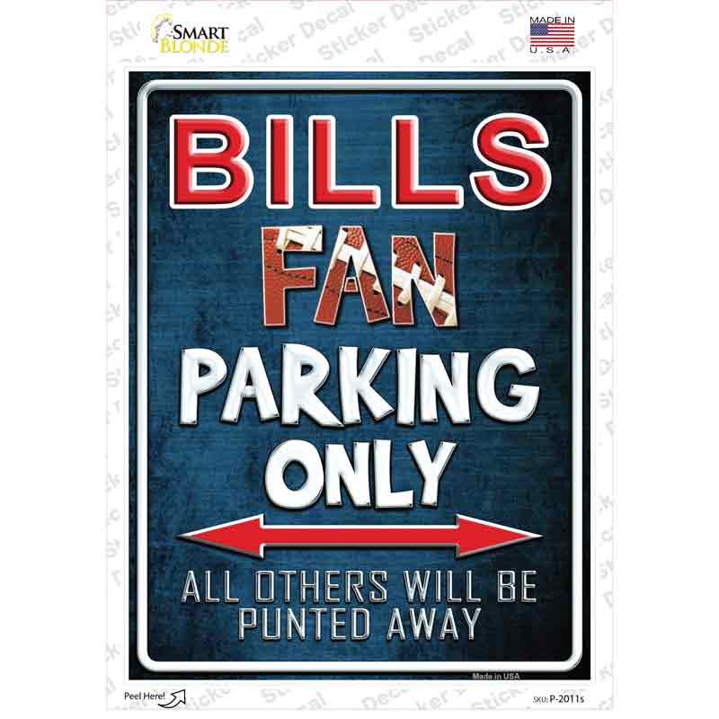 P-2011s-M Bills Novelty Rectangle Sticker Decal, Medium