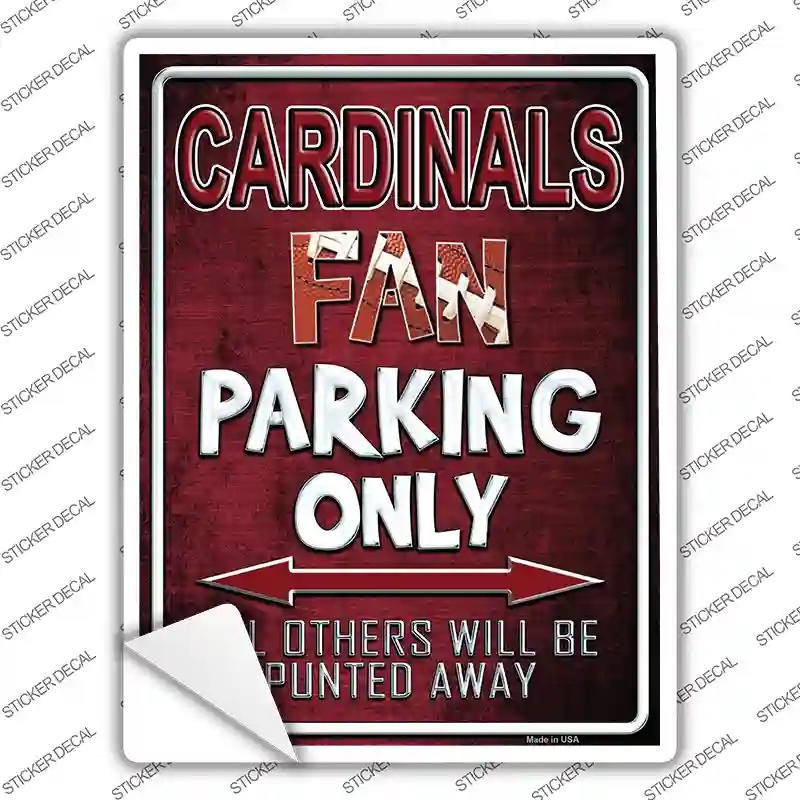 P-2015s-XL Cardinals Novelty Rectangle Sticker Decal, Extra Large