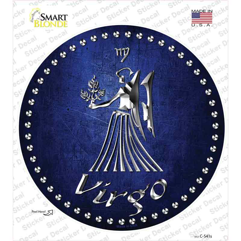 C-541s-M Virgo Novelty Circle Sticker Decal, Medium