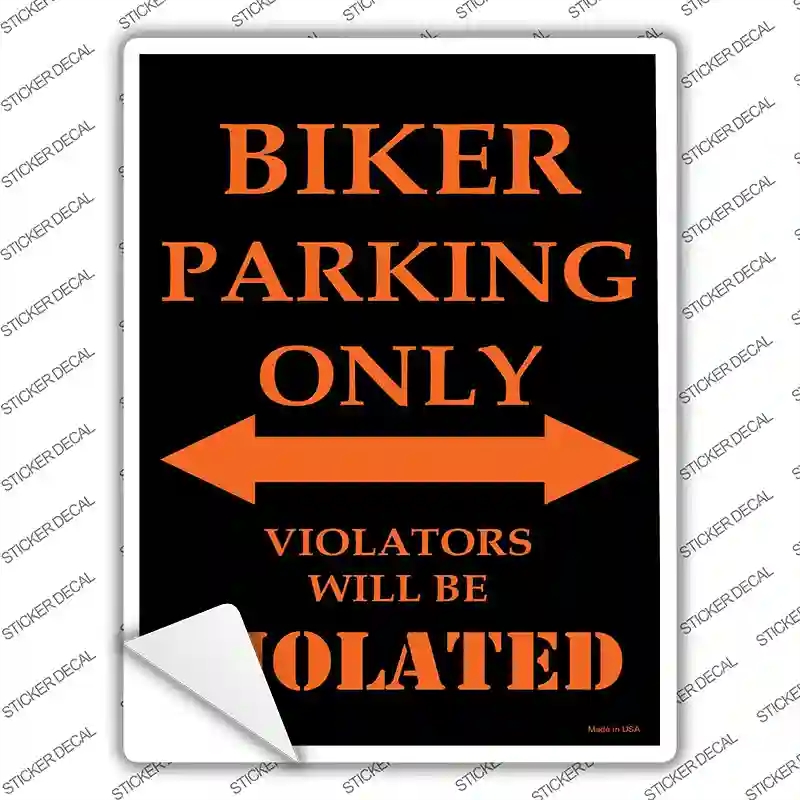 P-2050s-S Biker Only Novelty Rectangle Sticker Decal, Small