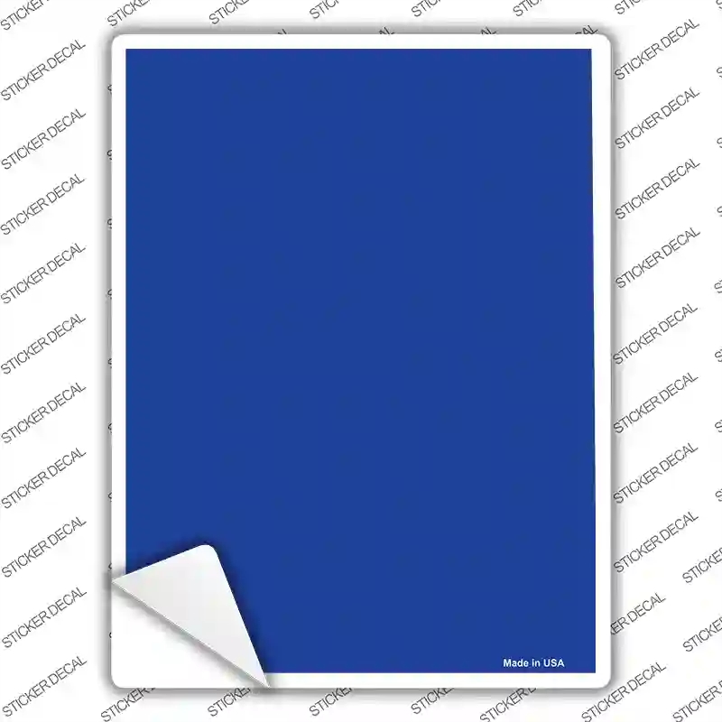 P-2177s-XL Solid Blue Novelty Rectangle Sticker Decal, Extra Large