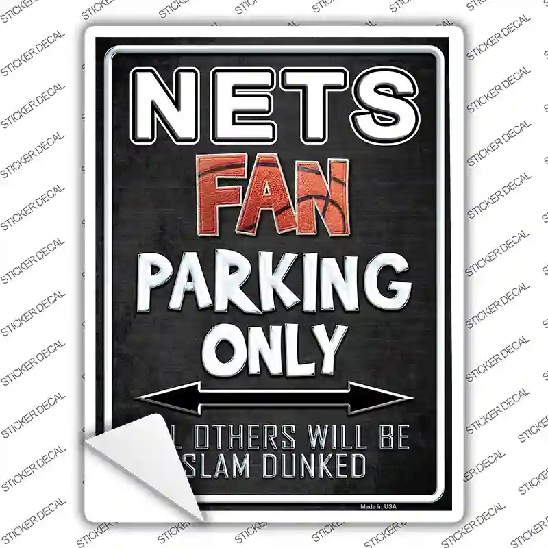 P-256s-XL Nets Novelty Rectangle Sticker Decal, Extra Large