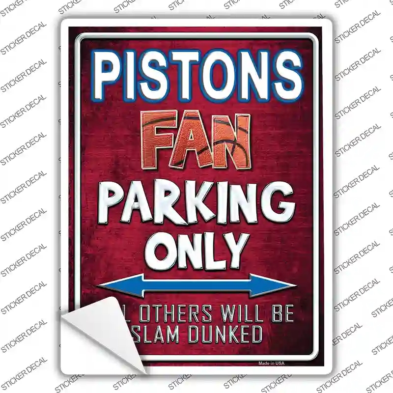 P-259s-XL Pistons Novelty Rectangle Sticker Decal, Extra Large