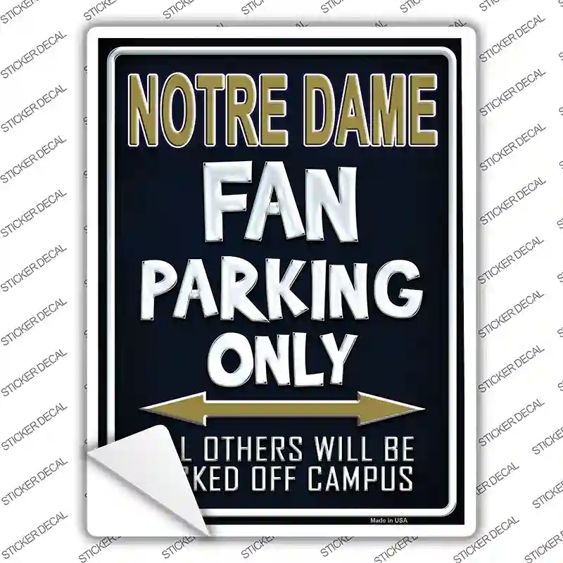 P-301s-XL Notre Dame Novelty Rectangle Sticker Decal, Extra Large