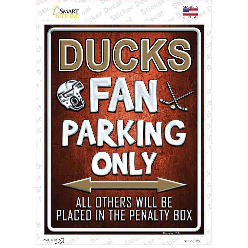 P-338s-M Ducks Novelty Rectangle Sticker Decal, Medium