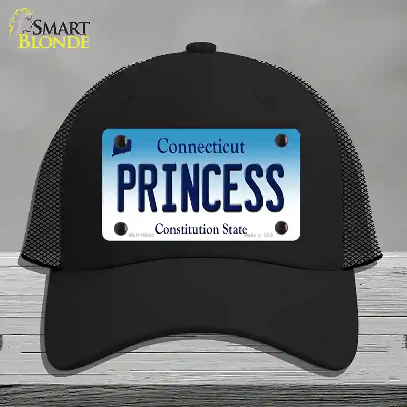 HAT01-MLP-10920 Princess Connecticut Novelty License Plate Hat, Mesh - Black