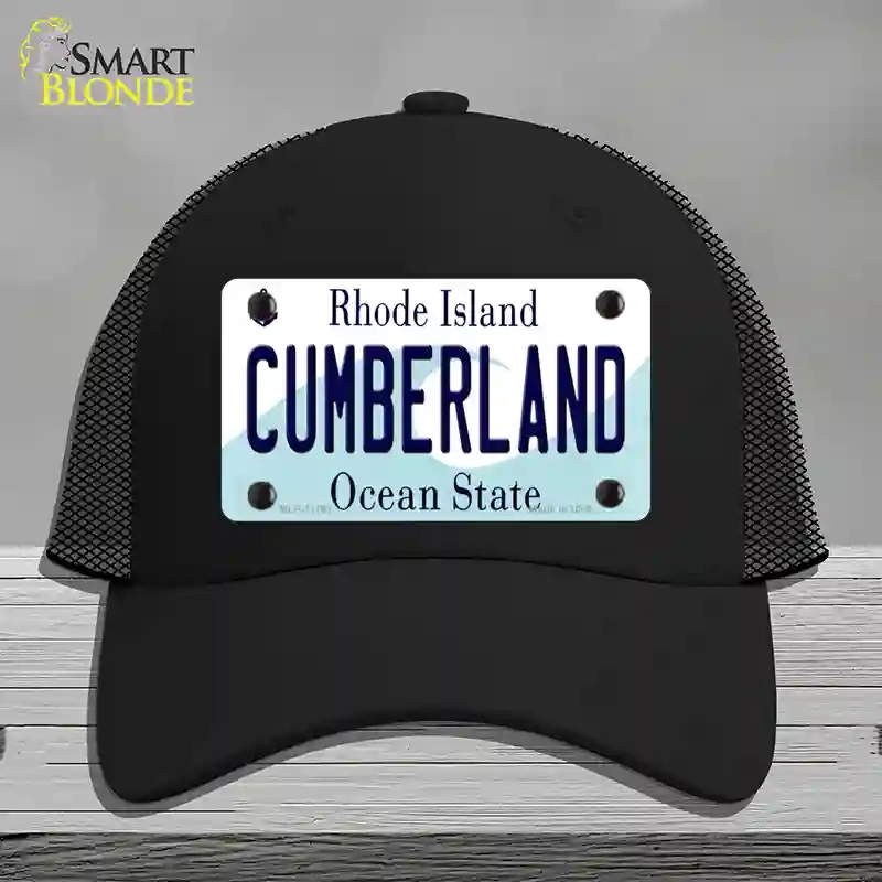 HAT01-MLP-11191 Cumberland Rhode Island State Novelty License Plate Hat, Mesh - Black