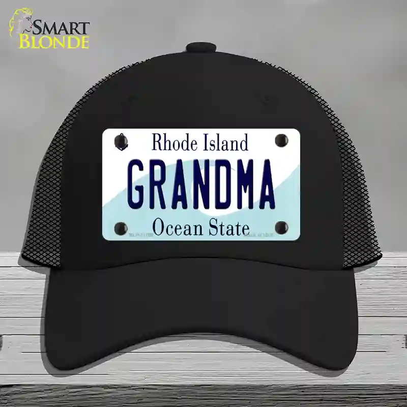 HAT01-MLP-11199 Grandma Rhode Island State Novelty License Plate Hat, Mesh - Black