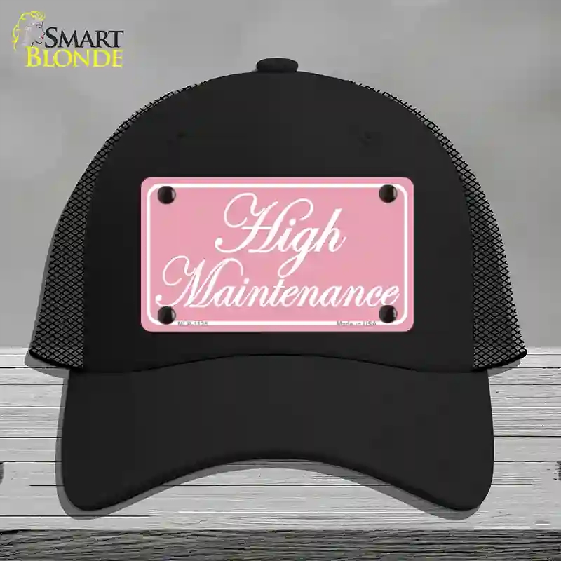 HAT01-MLP-1125 High Maintenance Novelty License Plate Hat, Mesh - Black