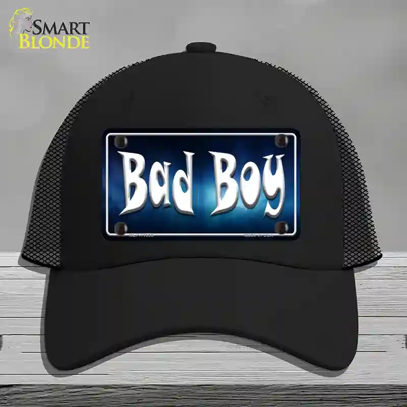 HAT01-MLP-11555 Bad Boy Novelty License Plate Hat, Mesh - Black