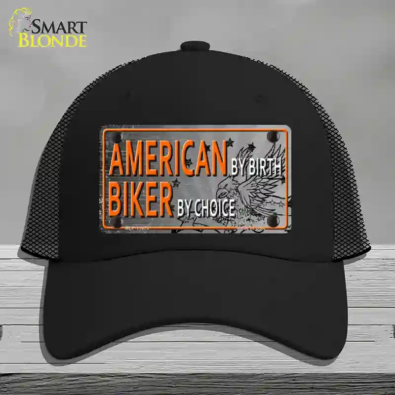 HAT01-MLP-11673 American Biker Novelty License Plate Hat, Mesh - Black
