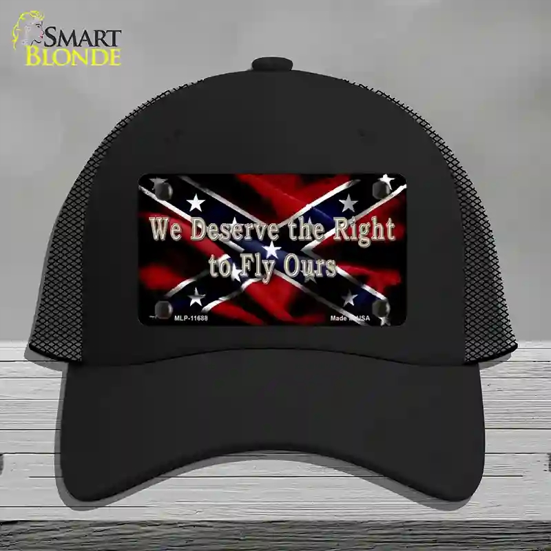 HAT01-MLP-11688 We Deserve the Right Novelty License Plate Hat, Mesh - Black