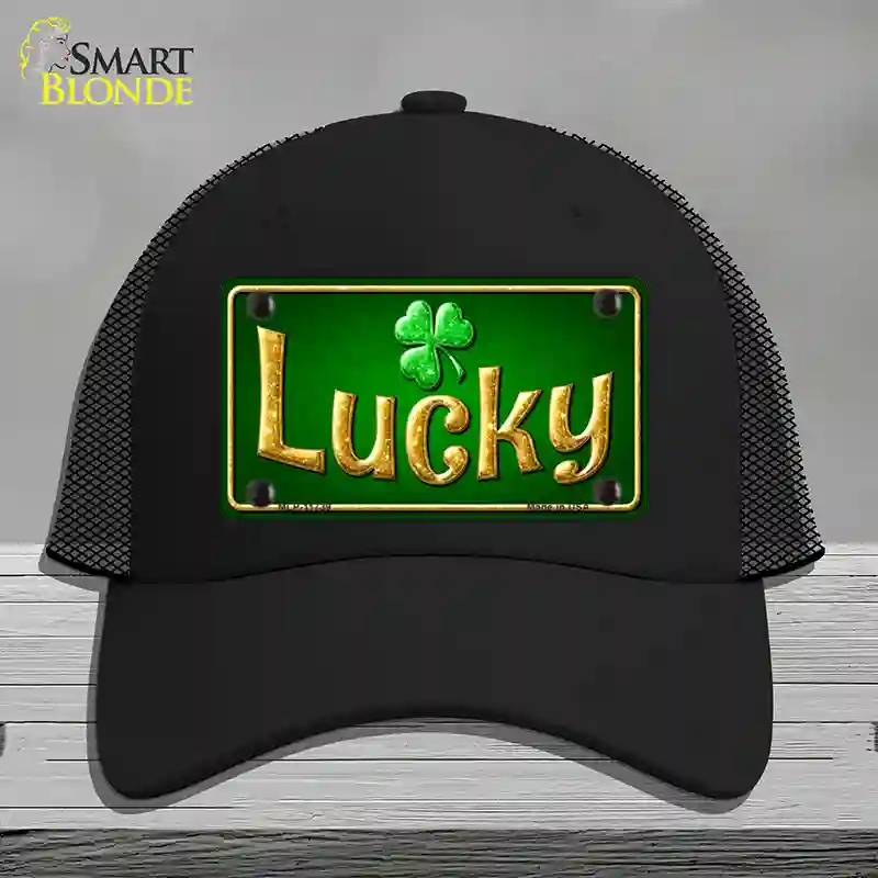 HAT01-MLP-11739 Lucky Irish Novelty License Plate Hat, Mesh - Black