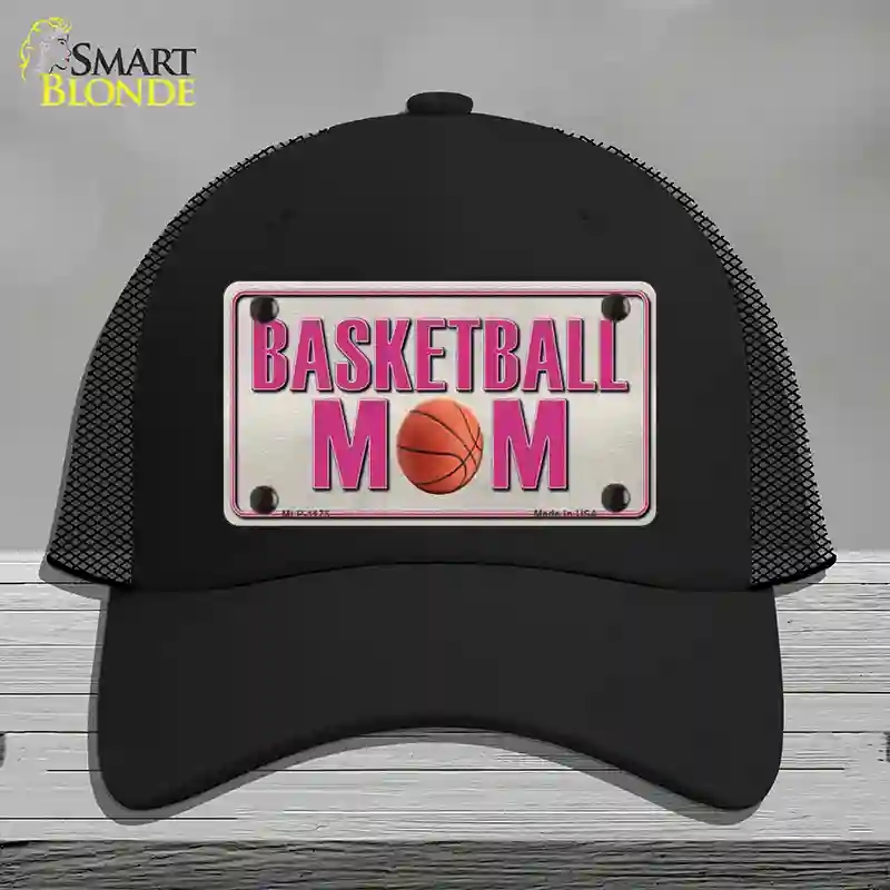 HAT01-MLP-1175 Basketball Mom Novelty License Plate Hat, Mesh - Black