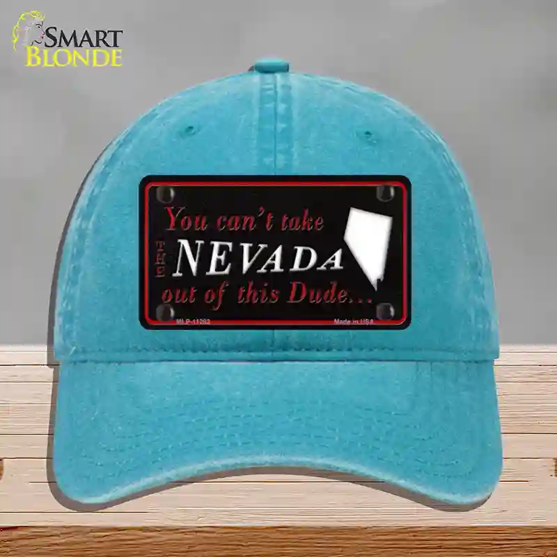 HAT10-MLP-11282 Nevada Dude Novelty License Plate Hat, Unconstructed Cotton - Lake Blue