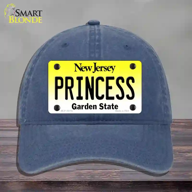 HAT11-MLP-10172 Princess   Jersey Novelty License Plate Hat, Unconstructed Cotton - Navy