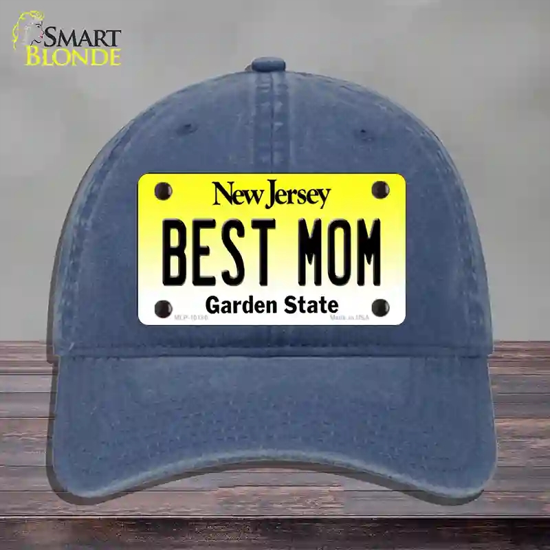 HAT11-MLP-10180 Best Mom   Jersey Novelty License Plate Hat, Unconstructed Cotton - Navy