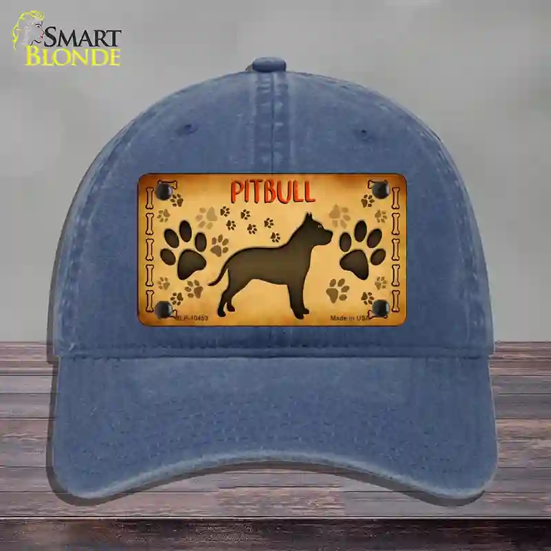 HAT11-MLP-10453 Pitbull Novelty License Plate Hat, Unconstructed Cotton - Navy