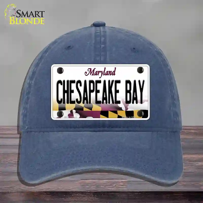HAT11-MLP-10510 Chesapeake Bay Maryland Novelty License Plate Hat, Unconstructed Cotton - Navy