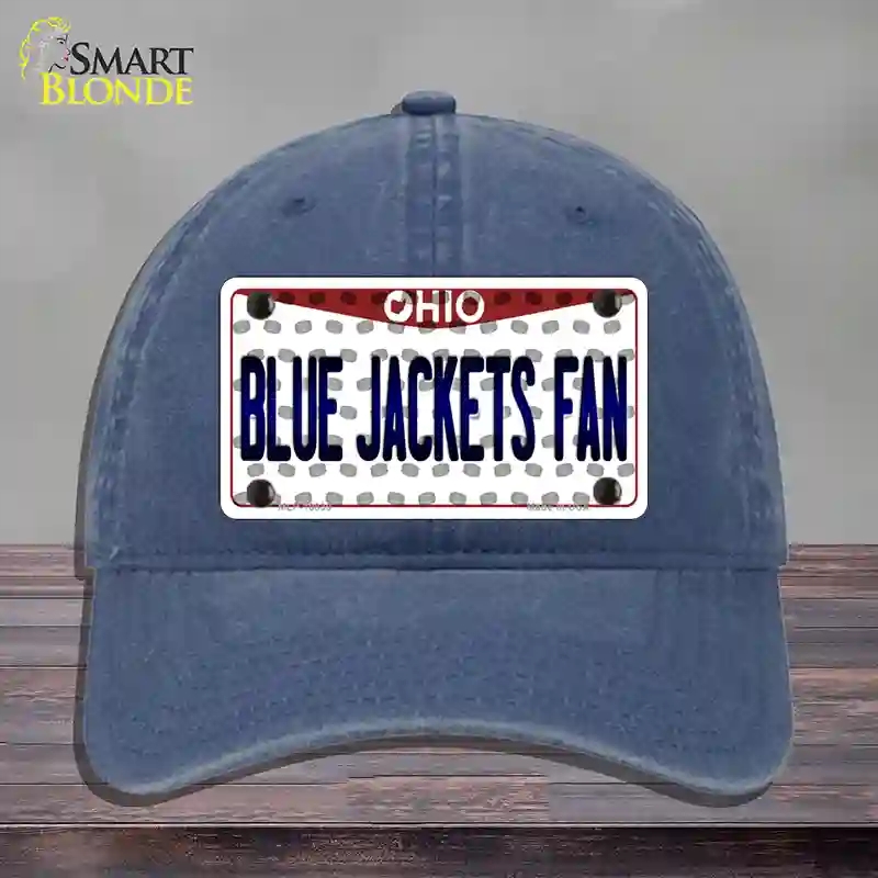 HAT11-MLP-10839 Blue Jackets Fan Ohio Novelty License Plate Hat, Unconstructed Cotton - Navy