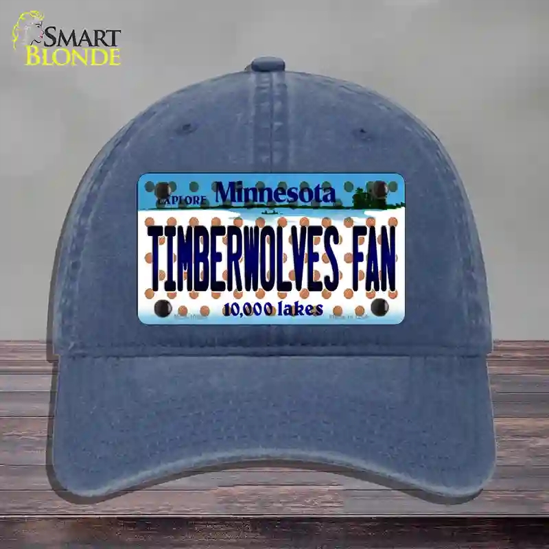 HAT11-MLP-10864 Timberwolves Fan Minnesota Novelty License Plate Hat, Unconstructed Cotton - Navy