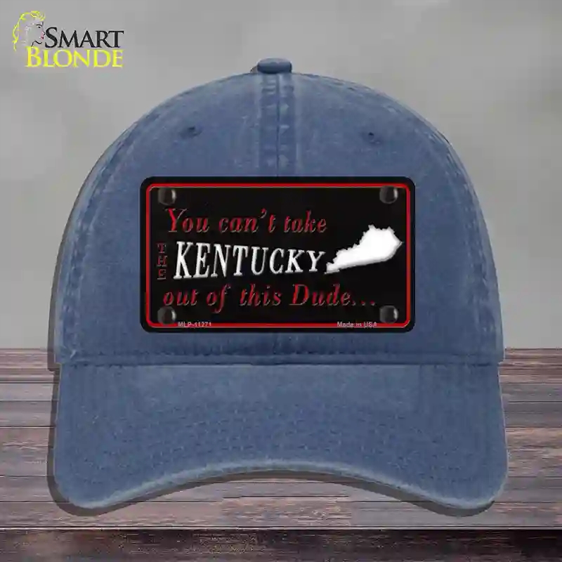 HAT11-MLP-11271 Kentucky Dude Novelty License Plate Hat, Unconstructed Cotton - Navy