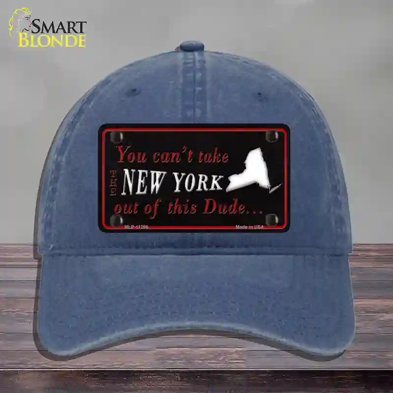 HAT11-MLP-11286   York Dude Novelty License Plate Hat, Unconstructed Cotton - Navy
