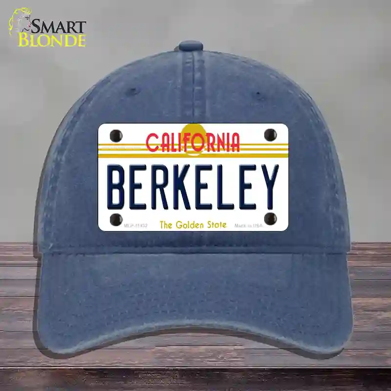 HAT11-MLP-11432 Berkeley California Novelty License Plate Hat, Unconstructed Cotton - Navy