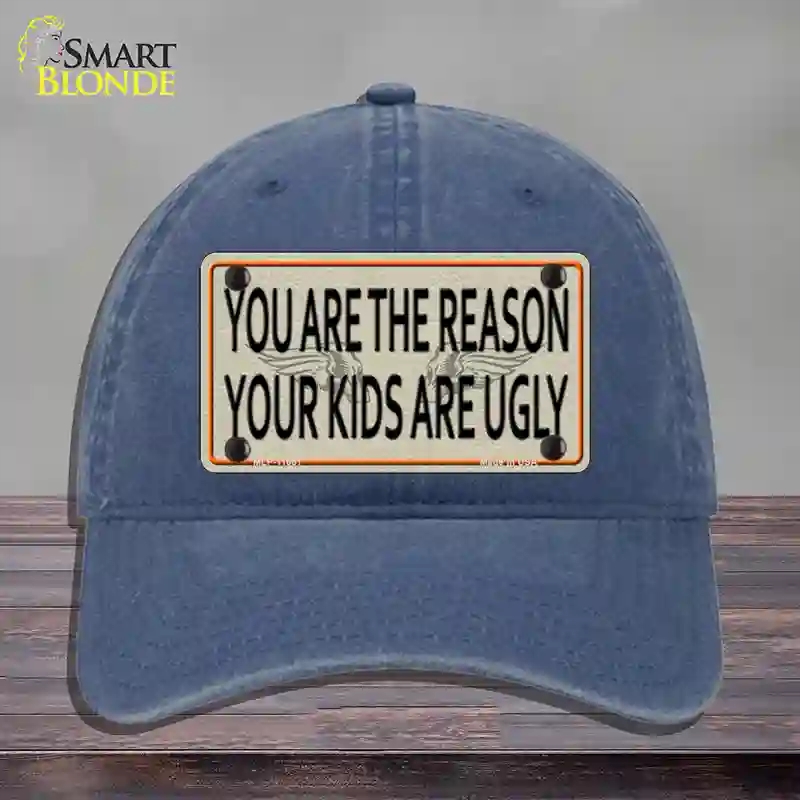 HAT11-MLP-11661 You Are the Reason Novelty License Plate Hat, Unconstructed Cotton - Navy