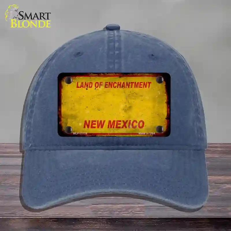HAT11-MLP-11716   Mexico Rusty Blank Novelty License Plate Hat, Unconstructed Cotton - Navy