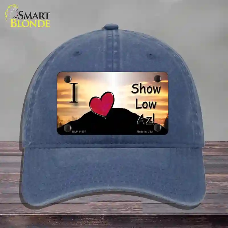 HAT11-MLP-11807 Show Low Hilltop Arizona Novelty License Plate Hat, Unconstructed Cotton - Navy