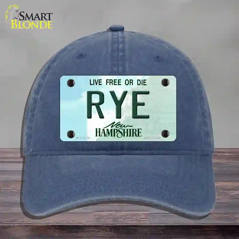 HAT11-MLP-12169 Rye   Hampshire Novelty License Plate Hat, Unconstructed Cotton - Navy