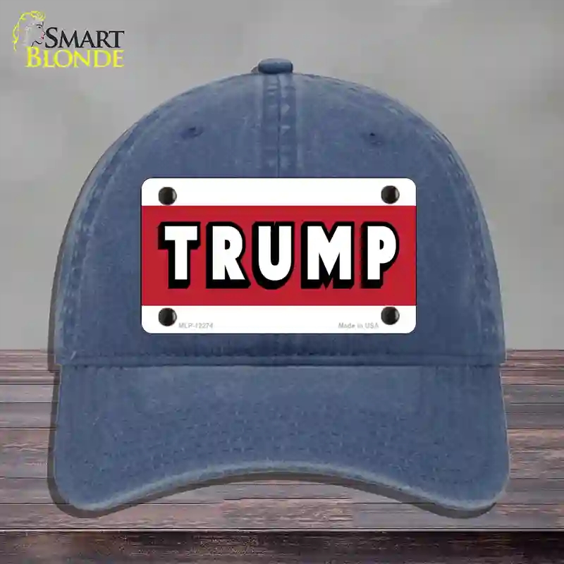 HAT11-MLP-12274 Trump Novelty License Plate Hat, Unconstructed Cotton - Navy