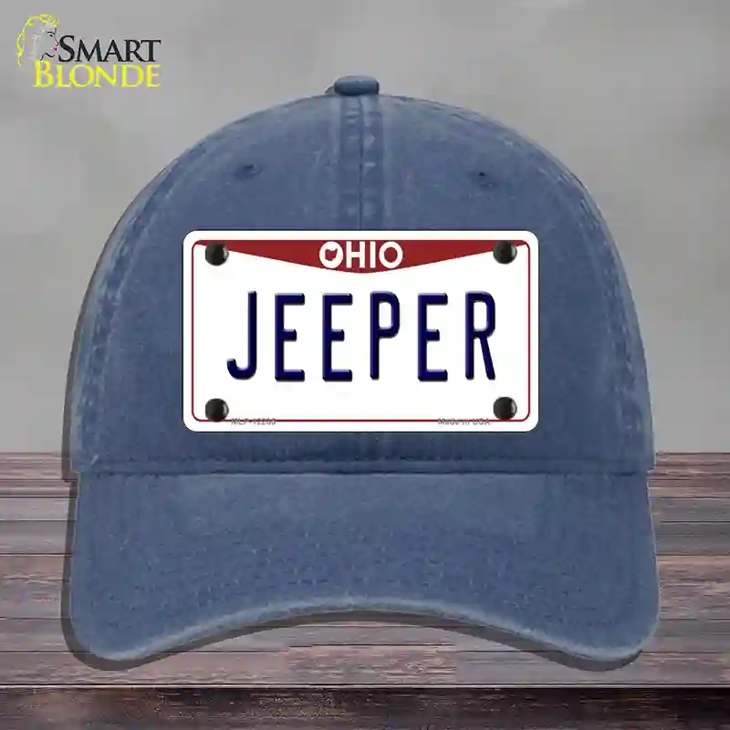 HAT11-MLP-12285 Ohio Jeeper Novelty License Plate Hat, Unconstructed Cotton - Navy