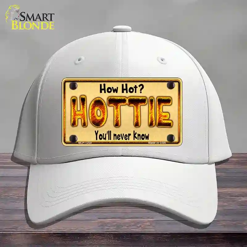 HAT21-MLP-1229 Hottie Know Novelty License Plate Hat, Cotton - White
