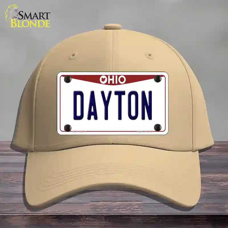 HAT22-MLP-10071 Dayton Ohio Novelty License Plate Hat, Cotton - Khaki