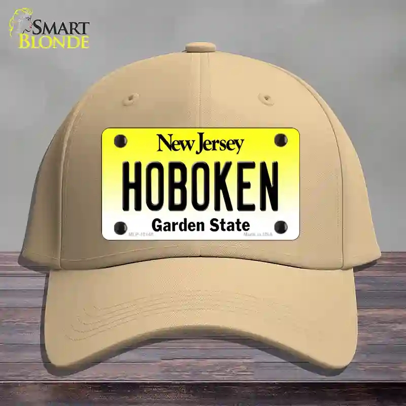 HAT22-MLP-10148 Hoboken   Jersey Novelty License Plate Hat, Cotton - Khaki