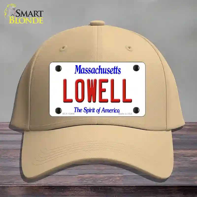 HAT22-MLP-10986 Lowell Massachusetts Novelty License Plate Hat, Cotton - Khaki