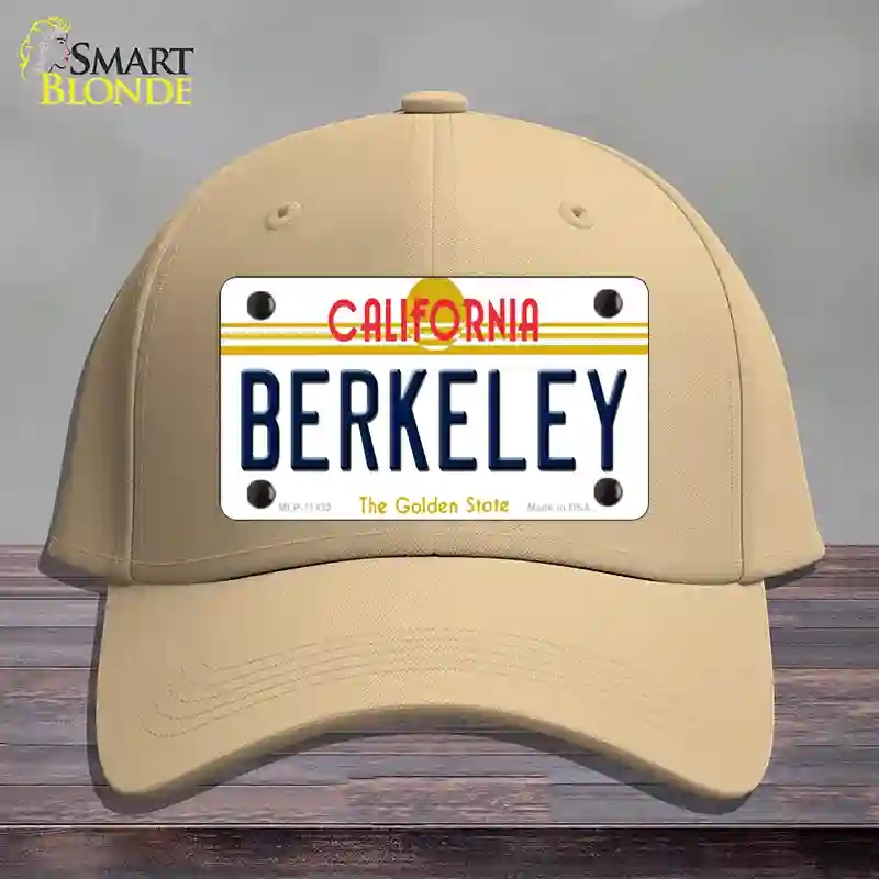 HAT22-MLP-11432 Berkeley California Novelty License Plate Hat, Cotton - Khaki