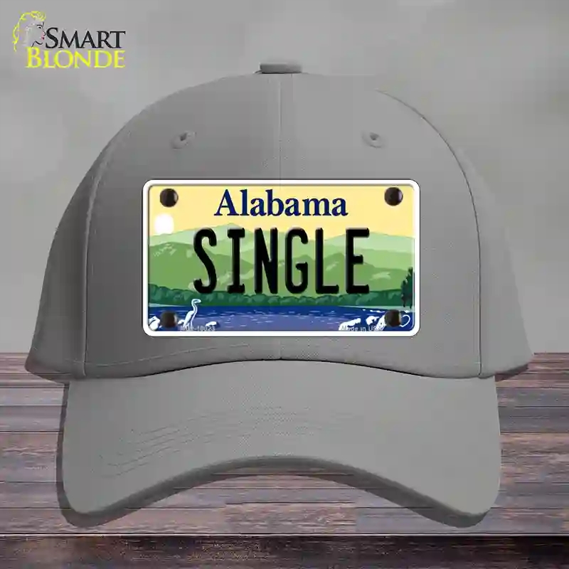 HAT23-MLP-10023 Single Alabama Novelty License Plate Hat, Cotton - Gray