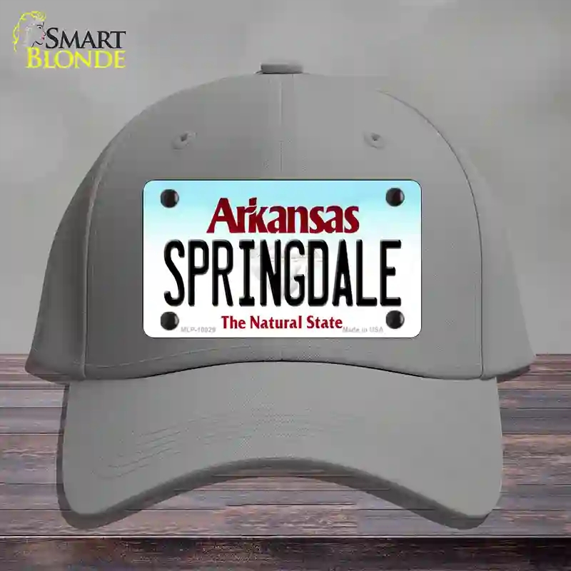 HAT23-MLP-10029 Springdale Arkansas Novelty License Plate Hat, Cotton - Gray