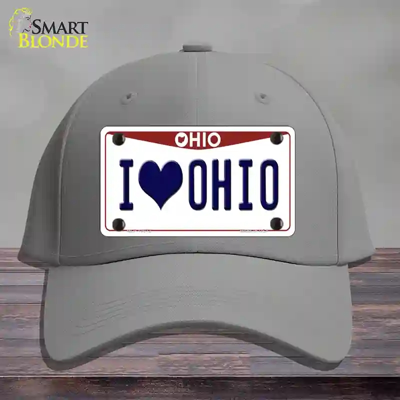 HAT23-MLP-10072 I Love Ohio Novelty License Plate Hat, Cotton - Gray