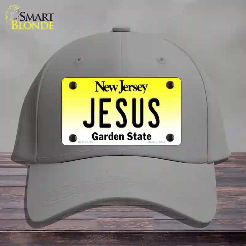 HAT23-MLP-10166 Jesus   Jersey Novelty License Plate Hat, Cotton - Gray
