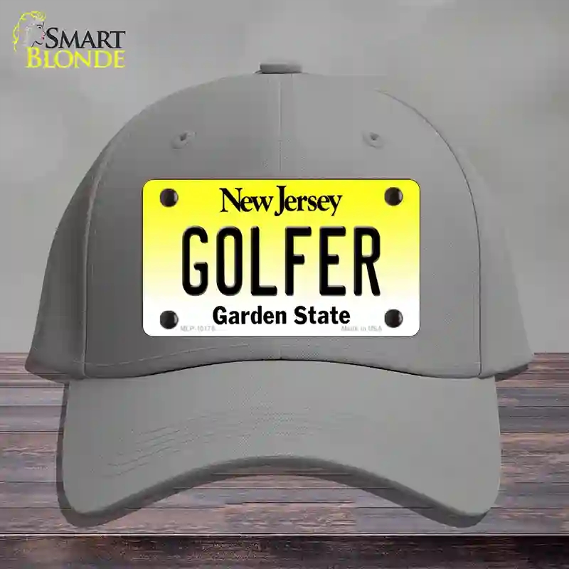 HAT23-MLP-10175 Golfer   Jersey Novelty License Plate Hat, Cotton - Gray